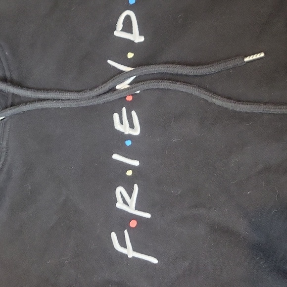 H&M L.o.g.g. WB Friends Colab "FRIENDS" Fleece Lined Pocket Hoodie Sweatshirt - Picture 5 of 13